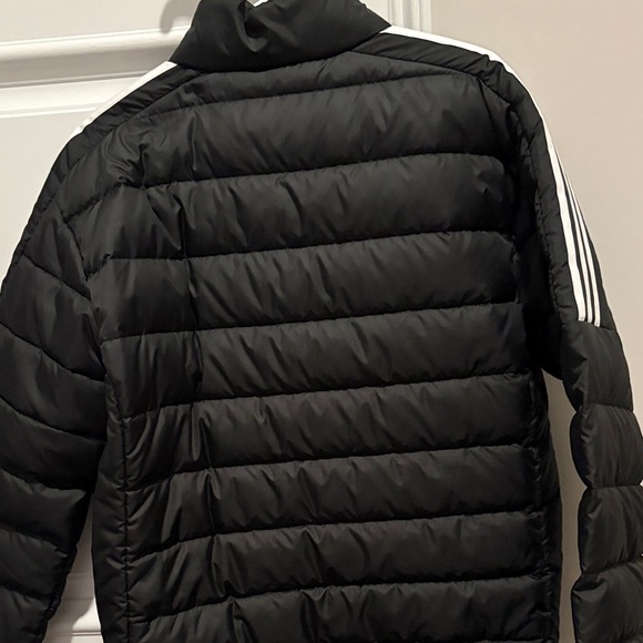 Adidas Men's Black and White Puffer Jacket SZ M - Picture 3 of 4